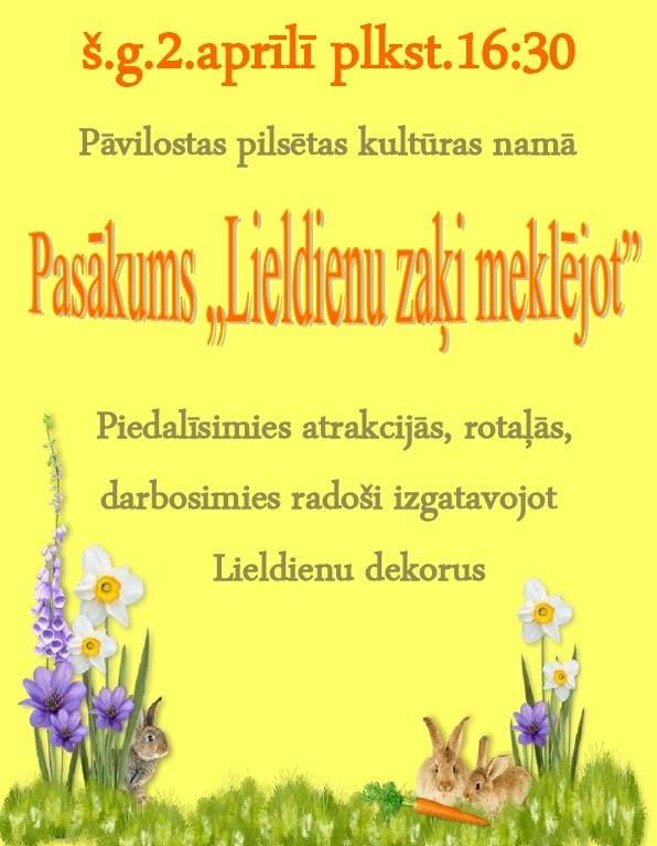 Pāvilostas novadā gaidāmas Lieldienu lustes