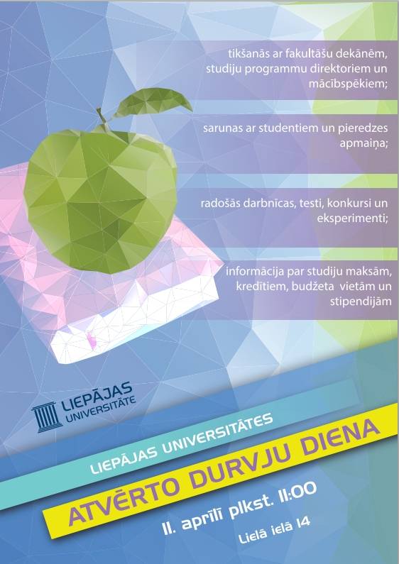 Liepājas Universitāte rīkos Atvērto durvju dienu