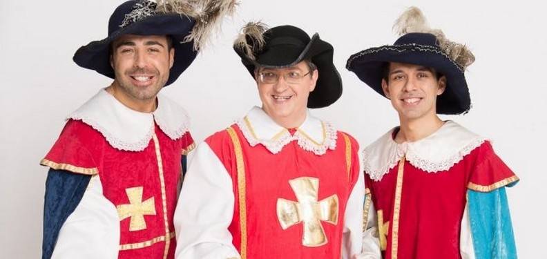 Žoržs Siksna, Roberto Meloni un Kaspars Antess koncertšovā "Trīs mīlas musketieri"