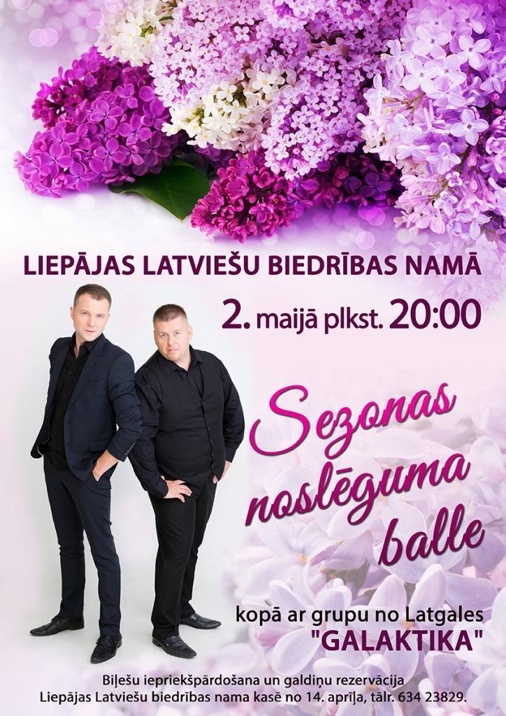 Liepājas Latviešu biedrības namā notiks šīs sezonas pēdējā balle