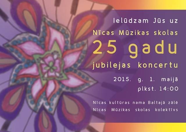 Nīcas Mūzikas skolas 25 gadu jubilejas koncerts