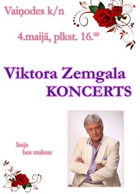 Vaiņodē būs teātra izrāde un Zemgala koncerts