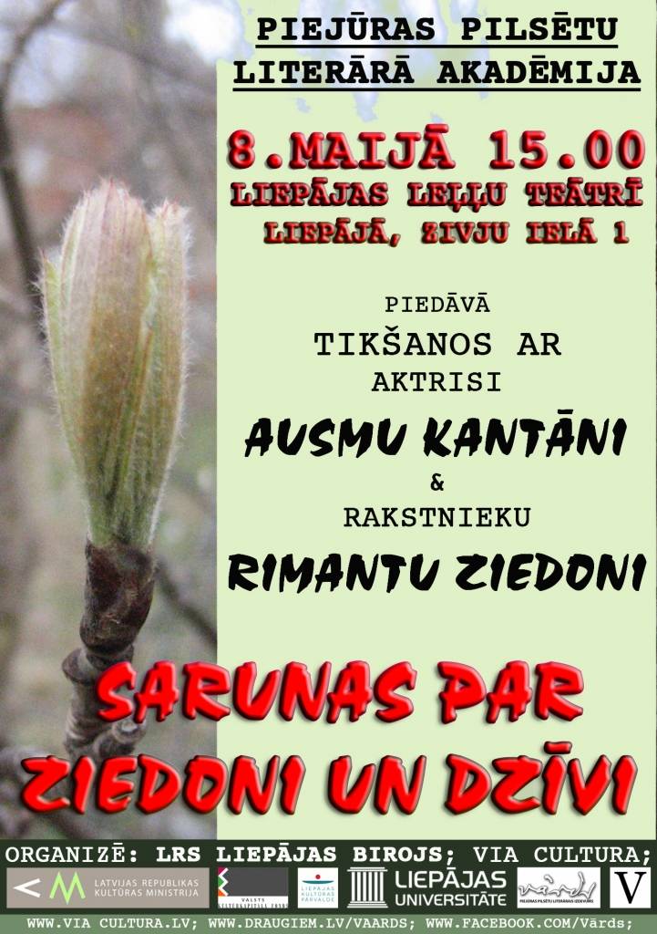 Liepājā notiks sarunas par Ziedoni un dzīvi