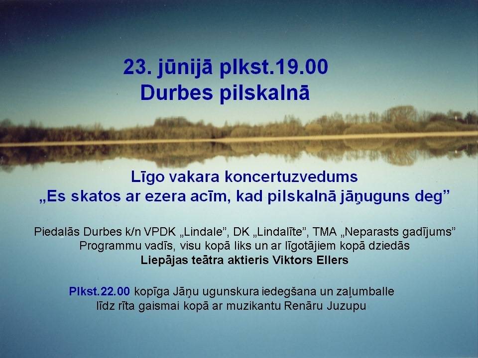 Līgo svētku pasākumi Durbes novadā