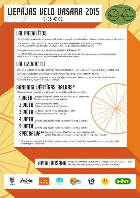 No 1. jūnija sākas "Liepājas velo vasara 2015"