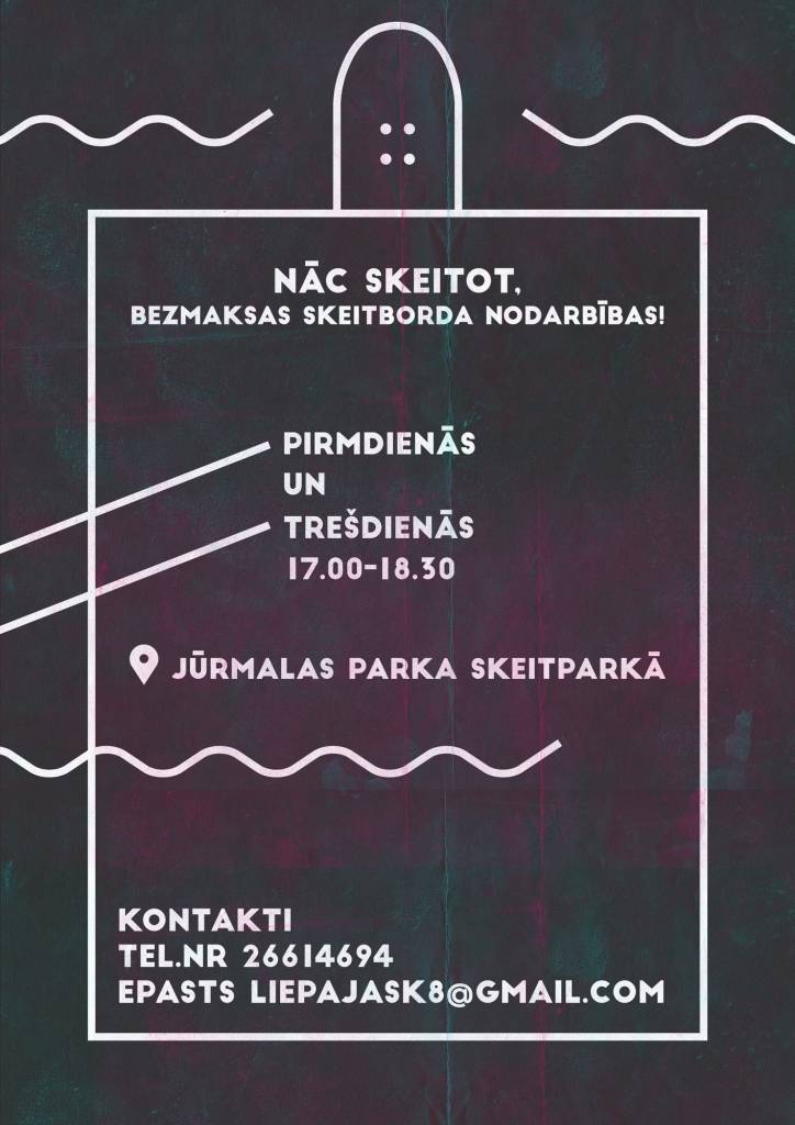 Skeitparkā notiks bezmaksas skeitborda treniņi