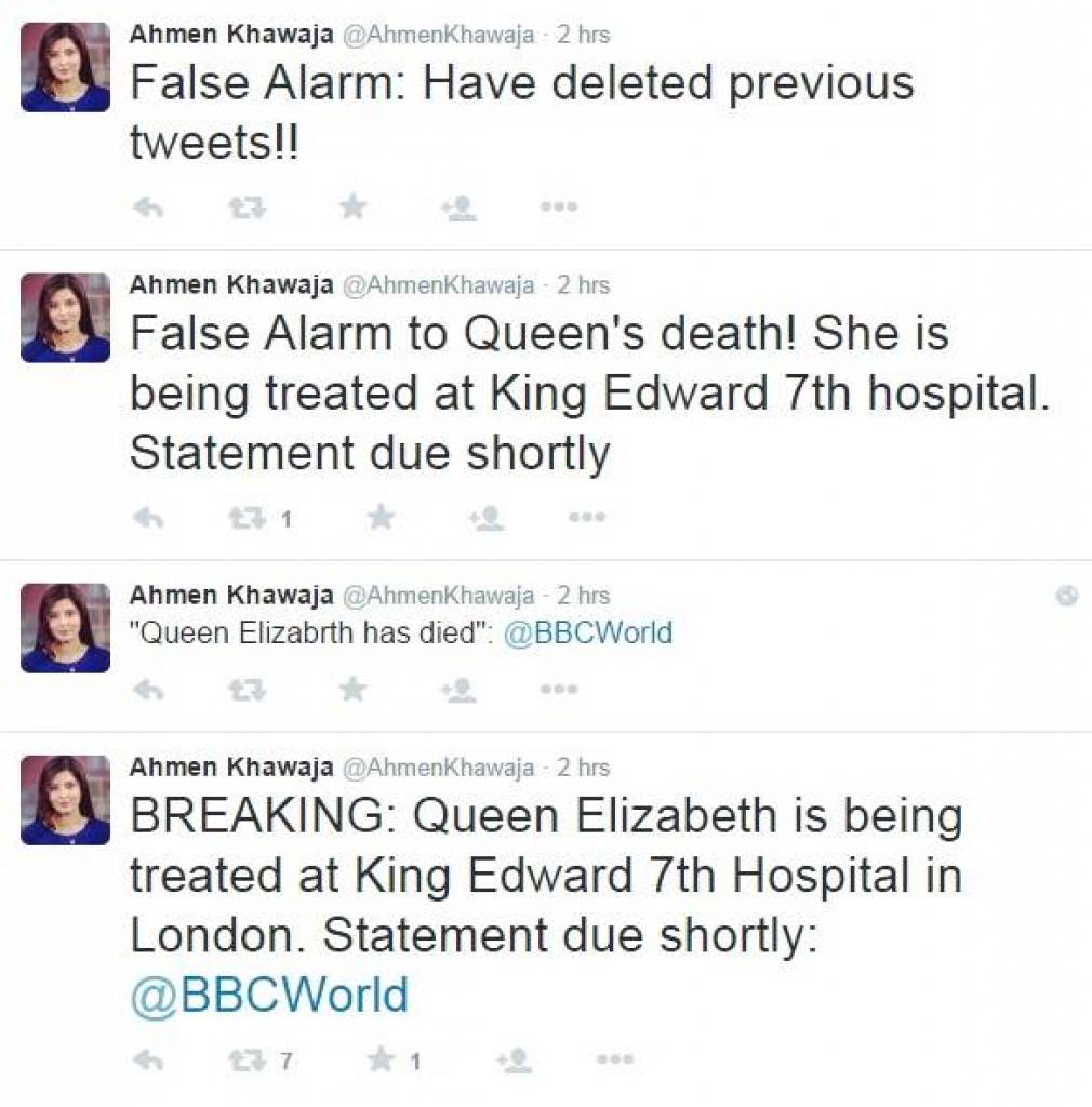 BBC atvainojas par nepatiesajiem tvītiem par Elizabetes II nāvi