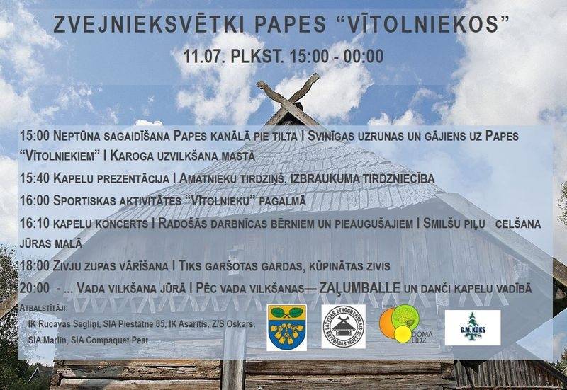 Notiks Zvejnieku svētki Papes "Vītolniekos"