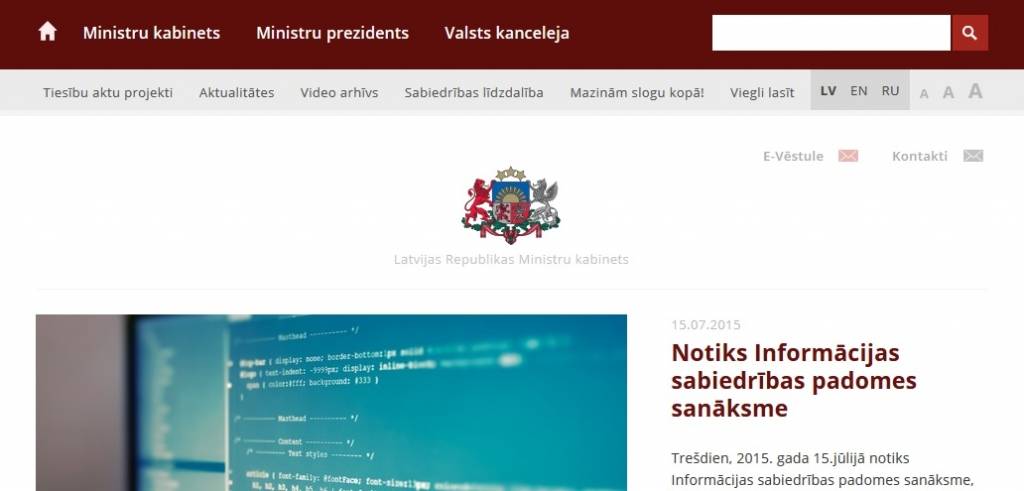 Noticis uzbrukums Ministru kabineta mājas lapai