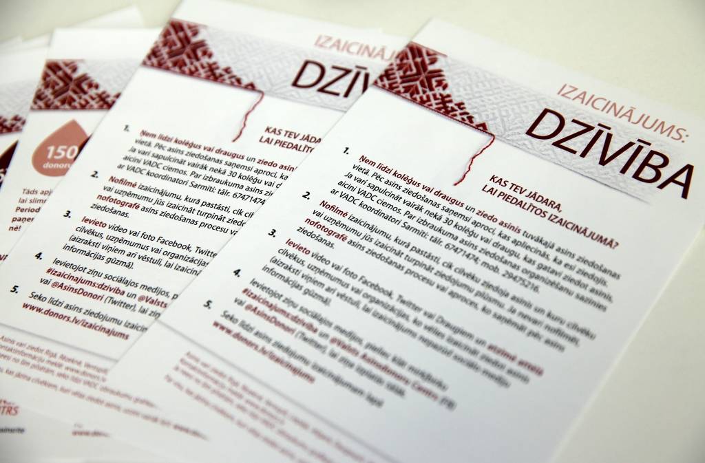 Donoru centrā pašlaik pietrūkst 0- un A+ grupas asiņu