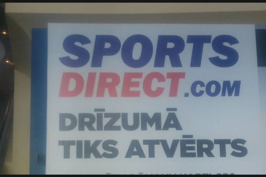 Sporta preču milža Sports Direct veikalu Latvijā atvērs rīt