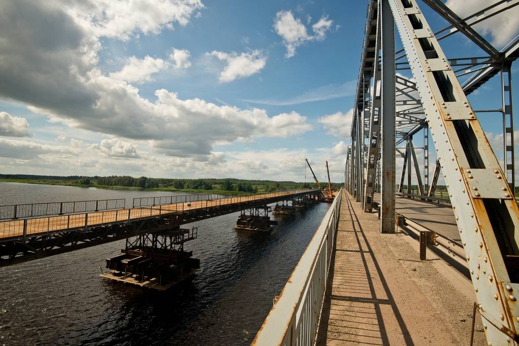 Foto: Divu Liepājas šosejas tiltu rekonstrukcija