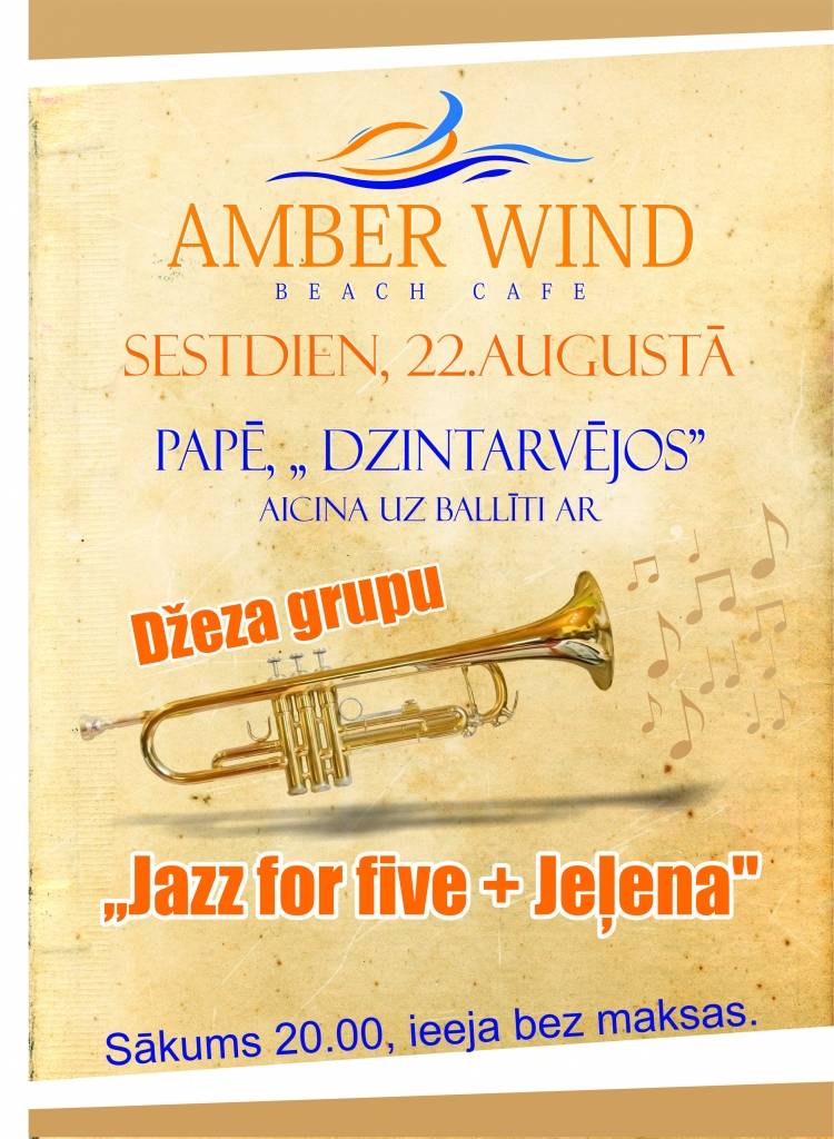 Papes "Amber wind beach cafe" aicina uz ballītēm