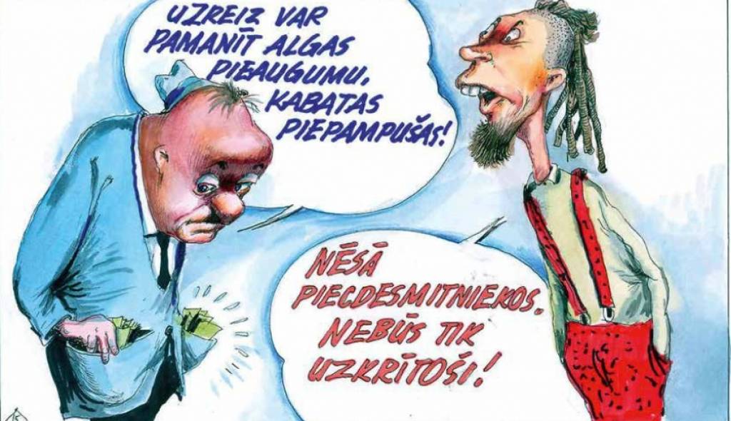 Db karikatūra: Starp iekšējo uzsilšanu un ārējiem draudiem 