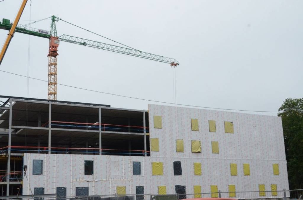 Foto: Stradiņa slimnīcas A korpusa būvdarbi