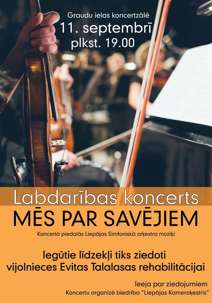 Orķestra mūziķi aicina uz labdarības koncertu 