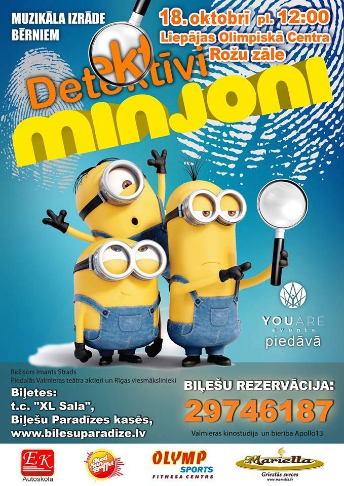 Muzikālā izrāde bērniem “Minjoni Detektīvi”