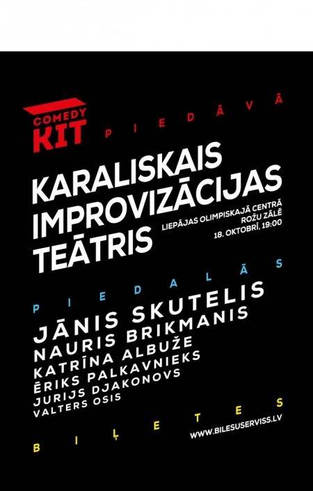 "Comedy KIT" improvizācijas izrāde Jāņa Skuteļa vadībā