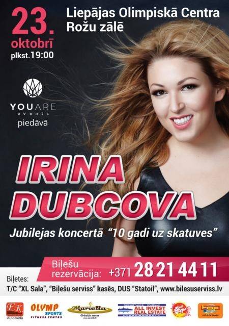 Irina Dubcova jubilejas programmā “10 gadi uz skatuves”