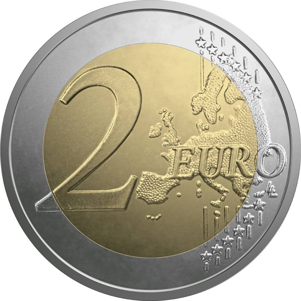 Izveidota ES karoga jubilejai veltīta divu eiro apgrozības monēta 