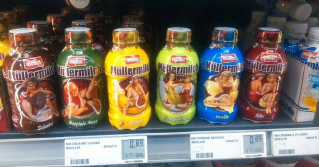 Sašutuma vētru Vācijā izsauc piena pudeļu dizains