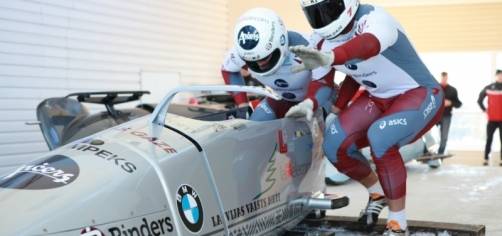 Bobslejists Melbārdis jauno Pasaules kausa sezonu sāk ar otro vietu divnieku sacensībās