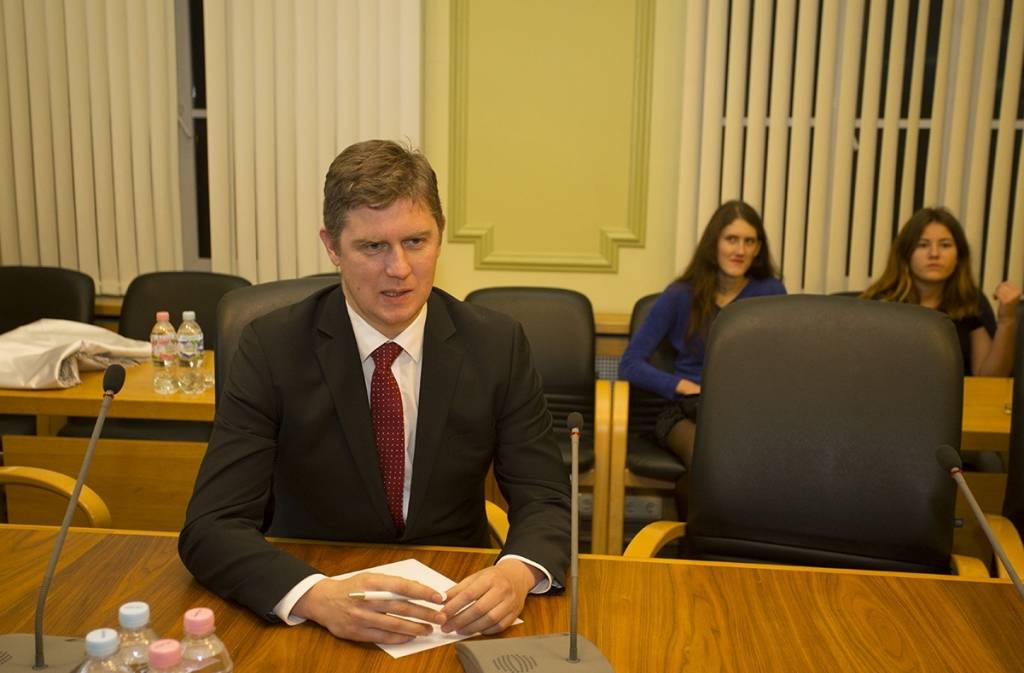 Liepājas Skolēnu domes pārstāvji tiekas ar Vilni Vitkovski 