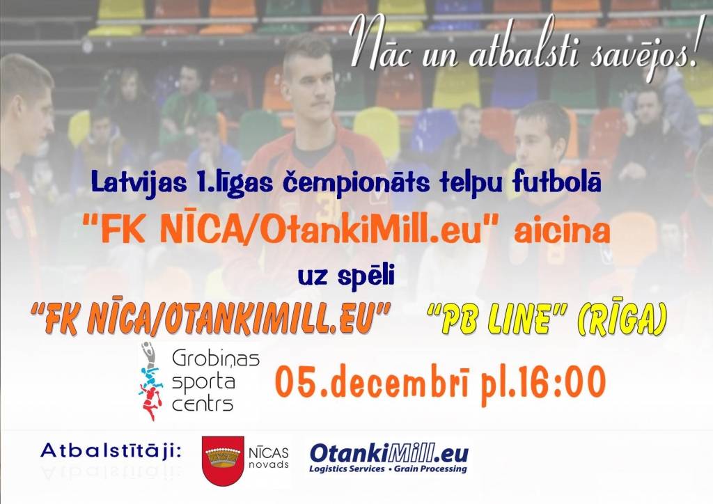 "Nīca/OtankiMill.eu" spēlēs pret komandu "PB Line"
