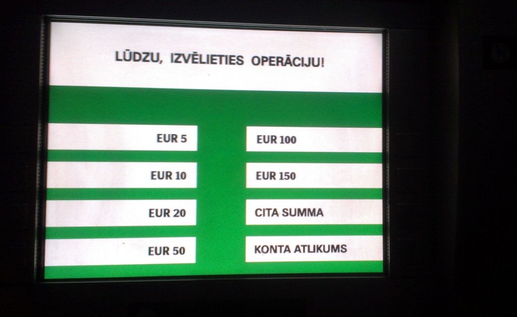 SEB banka ieguldīs 3 miljonus eiro bankomātu tīkla modernizācijā