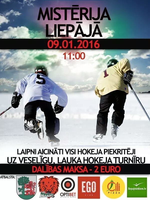 Liepājā būs brīvdabas hokeja turnīrs "Mistērija Liepāja"