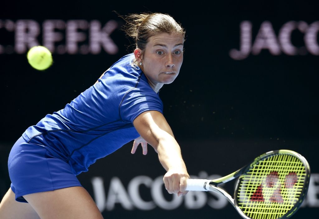 FOTO: Sevastova kā vienīgā no Latvijas tenisistiem sasniedz Australian Open otro kārtu