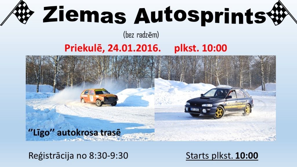 Priekulē notiks jau trešās ziemas autosprinta sacensības