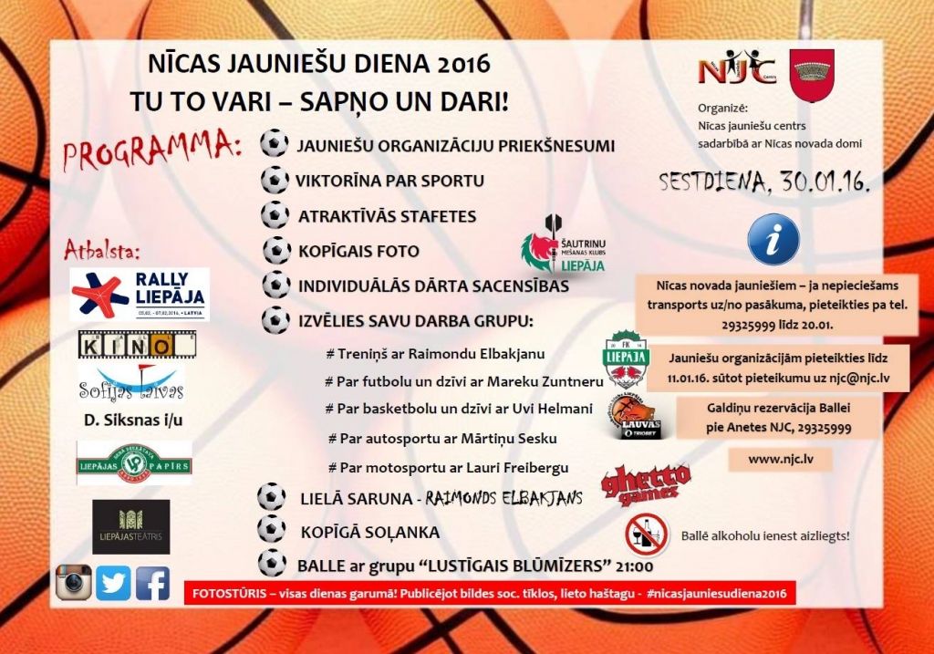 Nīcas novada jaunieši gatavojas “Jauniešu dienai 2016”