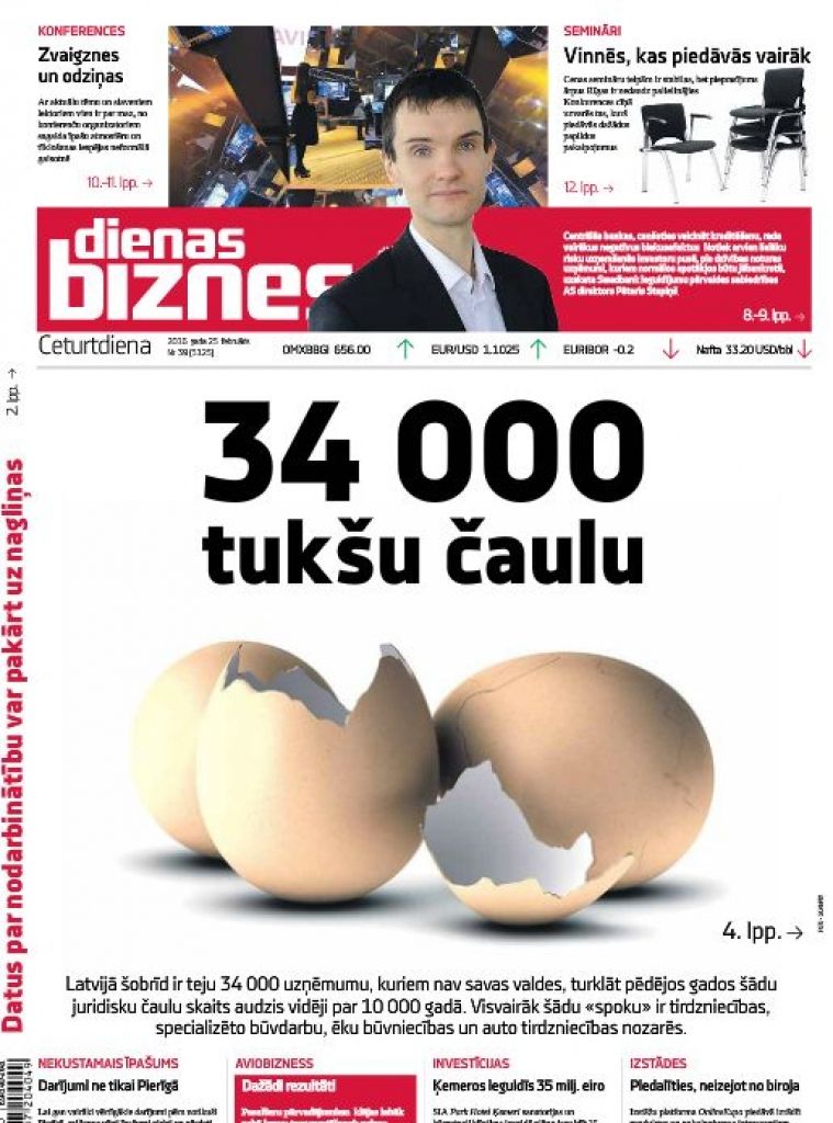 Latvijā spokojas 34 000 uzņēmumu