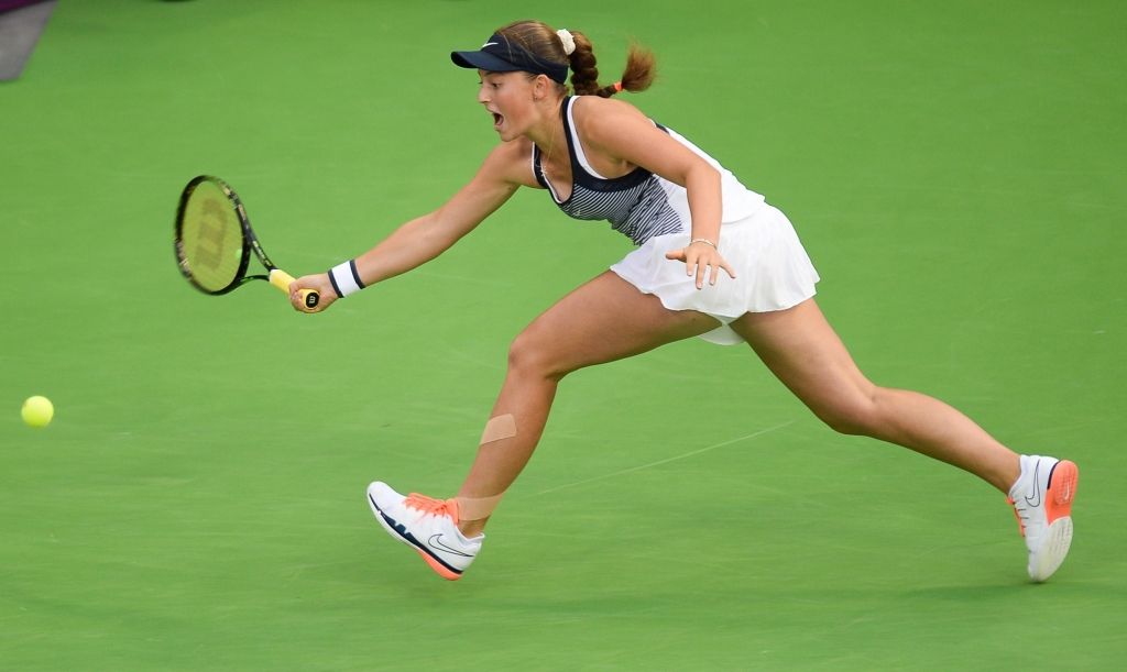 FOTO: Ostapenko Dohā sasniedz pusfinālu un WTA ranga TOP 60 (papildināts 16:41)