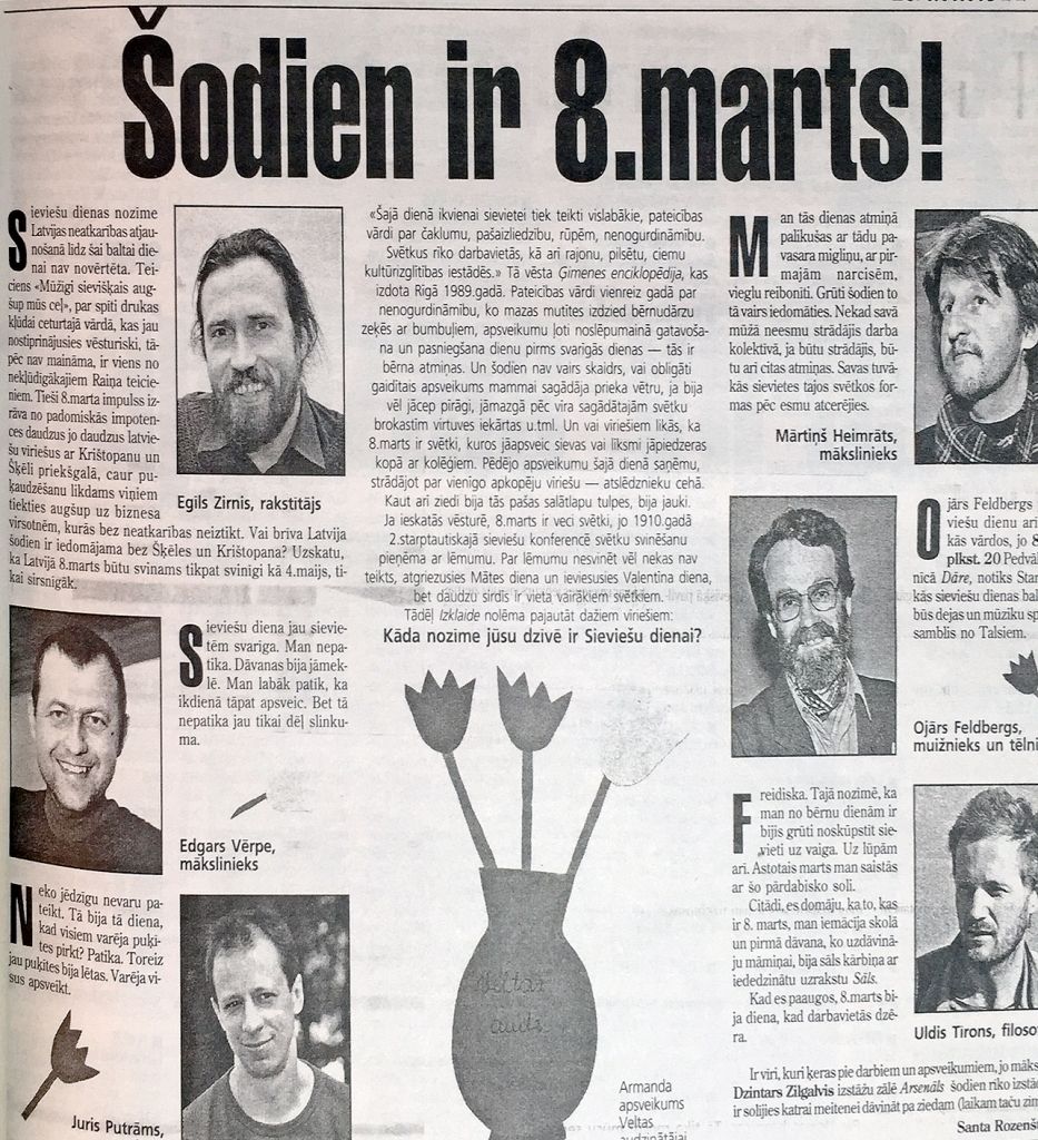 Vēsture Dienā: Sieviešu diena - 8.marts - mums nekad nav izkritusi no prāta