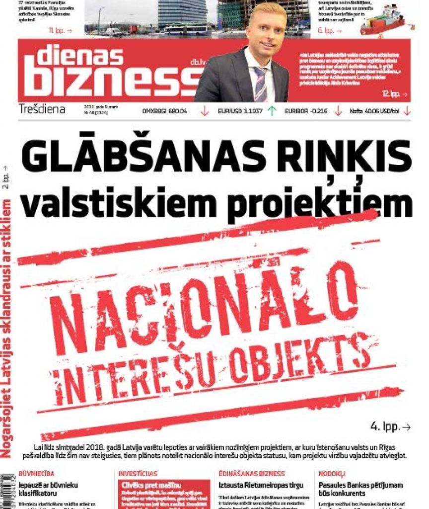 Dienas tēma: Glābšanas riņķis valstiskiem projektiem