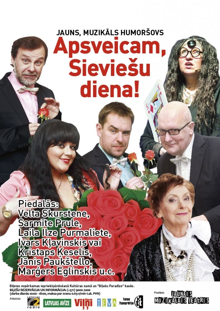 Pārceļ muzikālo humoršovu "Apsveicam, Sieviešu diena!"