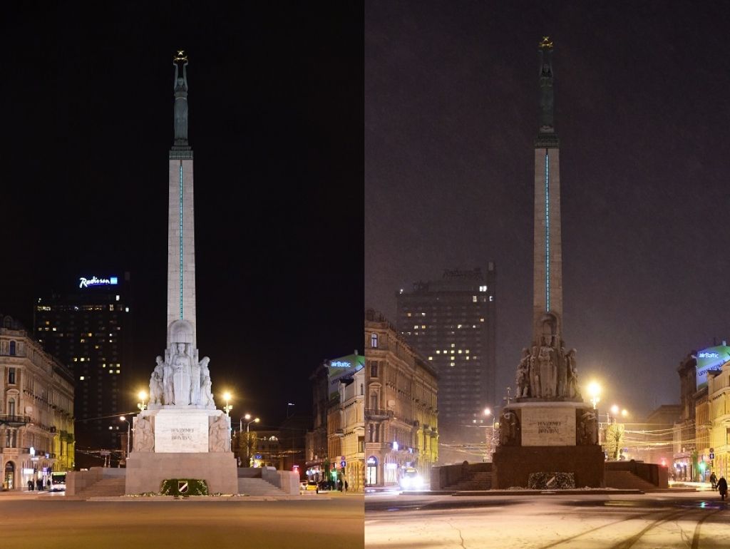 FOTO: Zemes stunda Rīgā