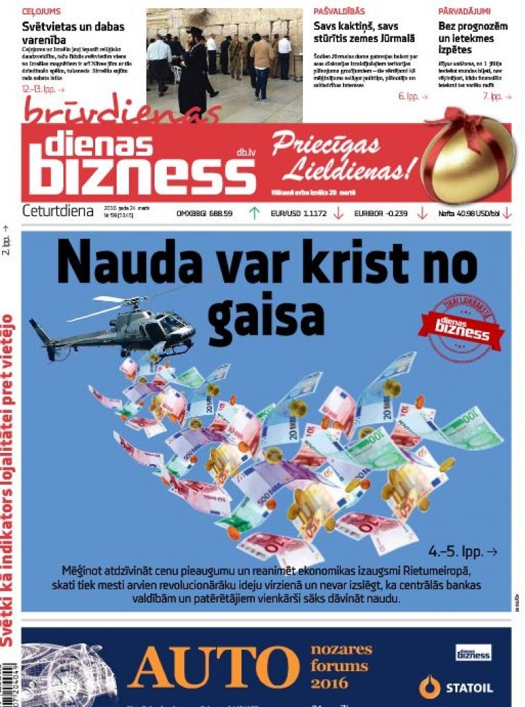 Tikai laikrakstā Dienas Bizness: Kad nauda var krist no gaisa