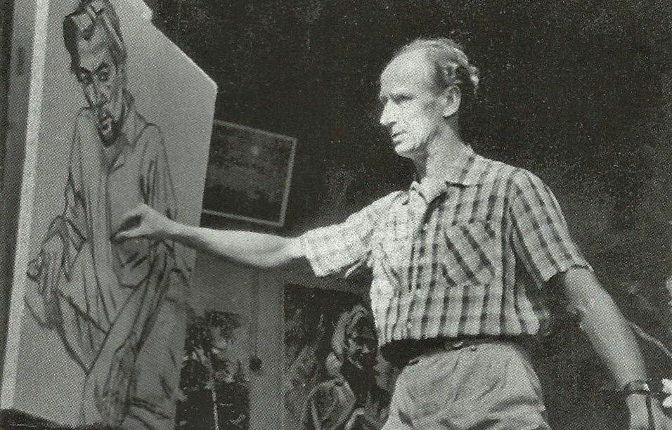 Atklās liepājnieka, gleznotāja un scenogrāfa Laimdoņa Grasmaņa darbu izstādi