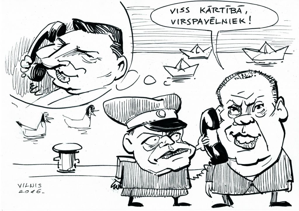 “Kursas Laika" piektdienas karikatūra