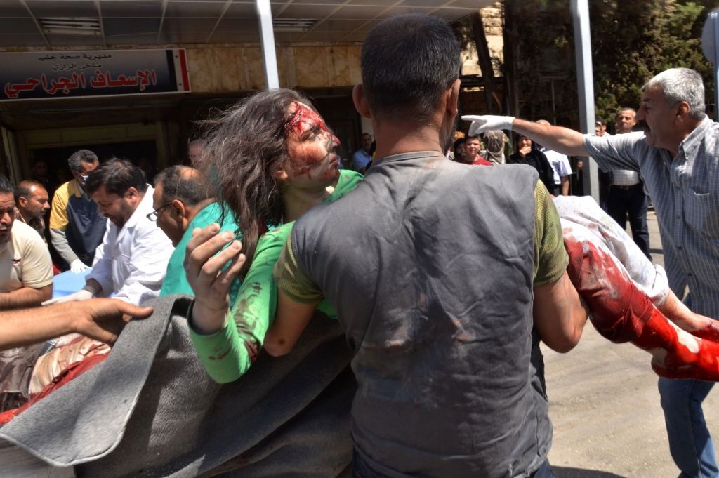 Uzlidojumā Alepo sagrauta slimnīca; 27 upuru vidū arī bērni