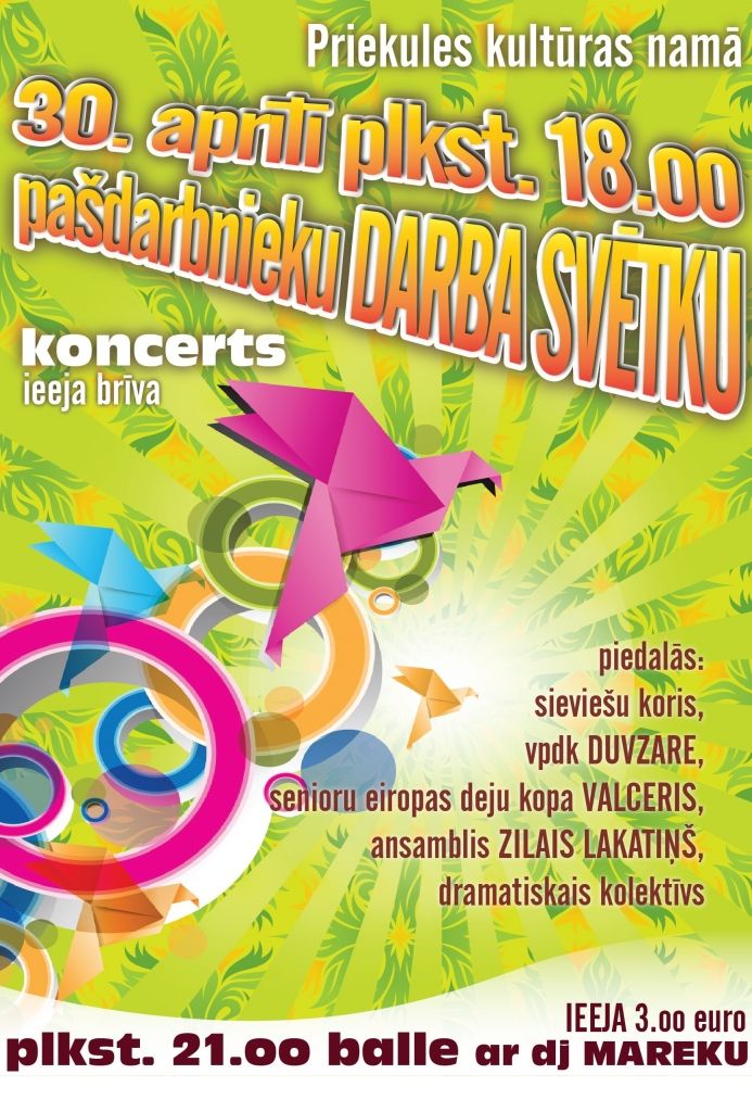 Svinēs Priekules kultūras nama pašdarbības kolektīvu darba svētkus