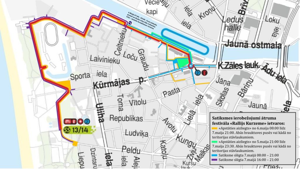 Ātruma festivāla - rallija "Kurzeme" laikā noteikti satiksmes ierobežojumi