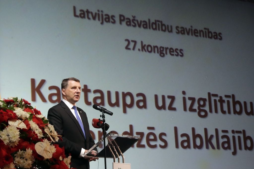 Valsts prezidents sveic pašvaldības Latvijas Pašvaldību savienības 27. kongresā