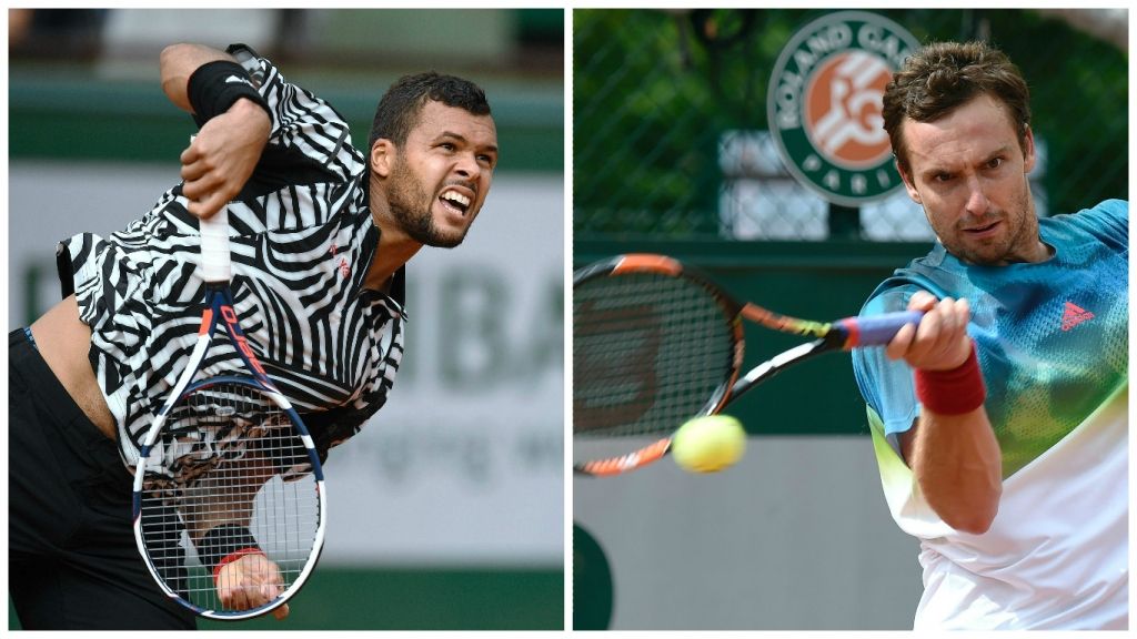 Gulbis French Open centrālajā kortā spēkojas ar mājinieku Tsongu, spēli aizkavē lietus