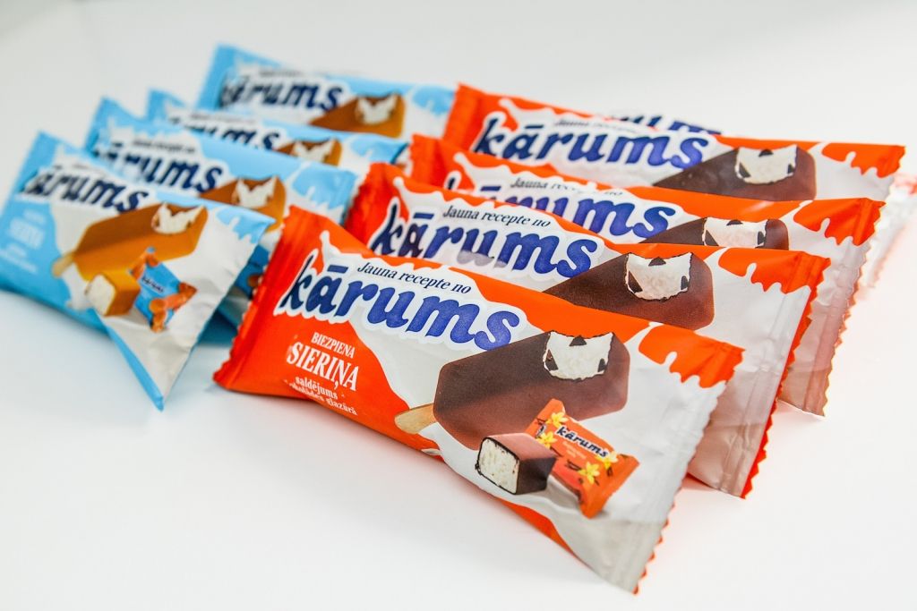 Investējot 120 000 eiro, Food Union sācis ražot biezpiena sieriņa saldējumu Kārums