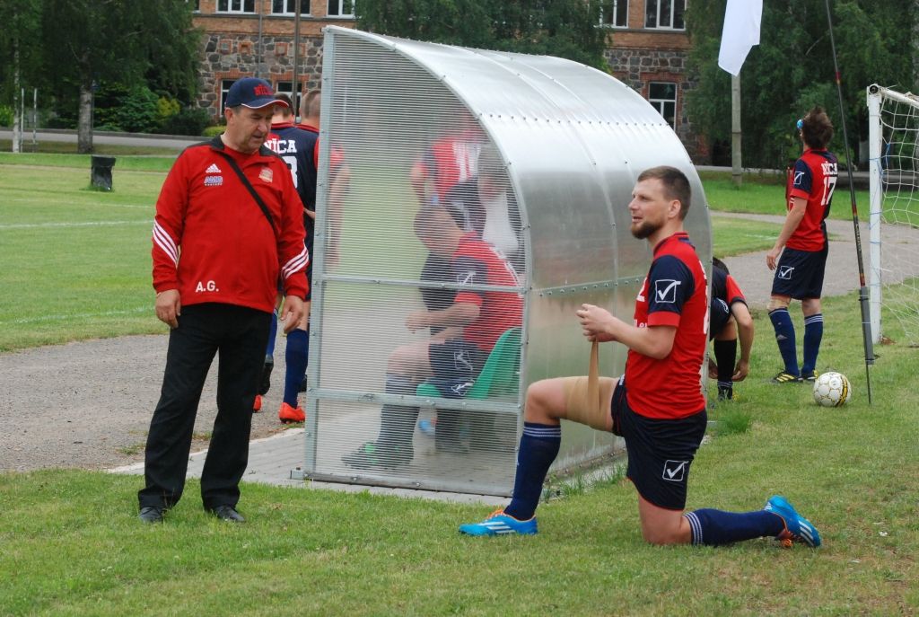 FOTO: "Nīca" Latvijas kausa izcīņā futbolā zaudē "Audai"