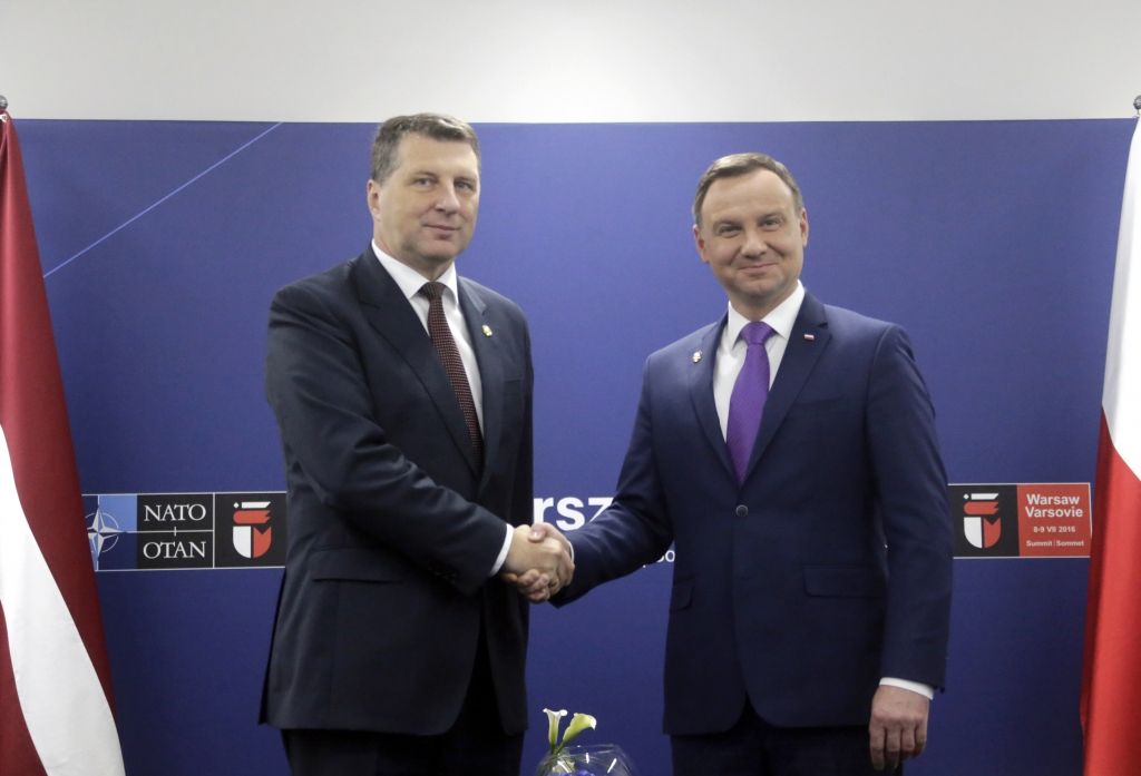 FOTO: Vējonis tiekas ar Polijas prezidentu Dudu